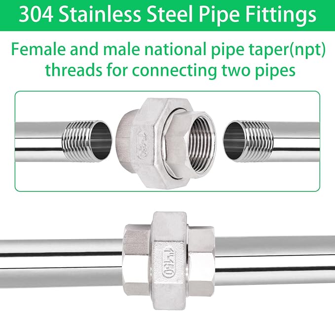 1Pcs 304 Stainless Steel Union, Class 150 - Image 5