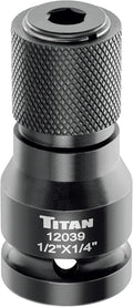Titan 12039 1/2" Drive to 1/4" Hex Drive Quick Change Adapter by Titan
