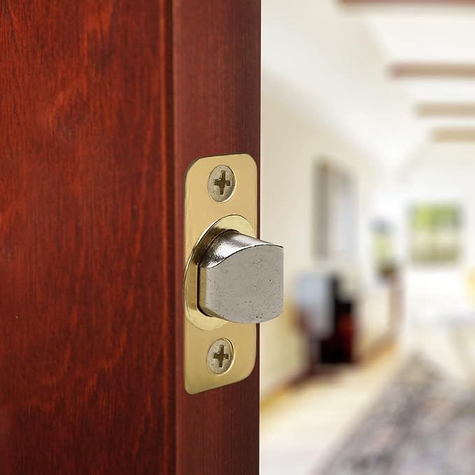 Design House Pro Series Passage Door Latch, Polished Brass | Adjustable - Image 4