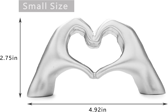 Small Heart Hands Sculpture Decor - Image 4