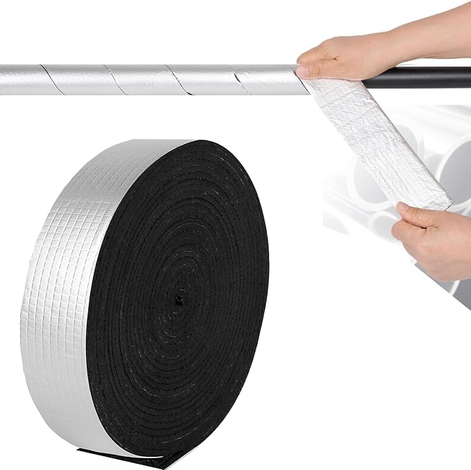 Pipe Insulation Wrap 2" Wide X 32.8 Ft Outdoor Foam And Foil Pipe Wrap - Image 7