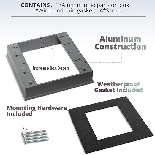 2-Gang Weatherproof Extension Ring, 1-1/32 in - Image 2