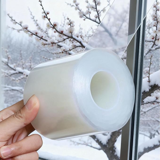 Transparent Weather Sealing Tape 3" x35 Yard, Window Insulation Tape Weather by PackYard