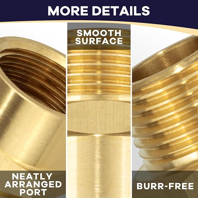 G 1/2 Female Thread to US 1/2 NPT Male Thread Brass Pipe Fitting Adapter - Image 5