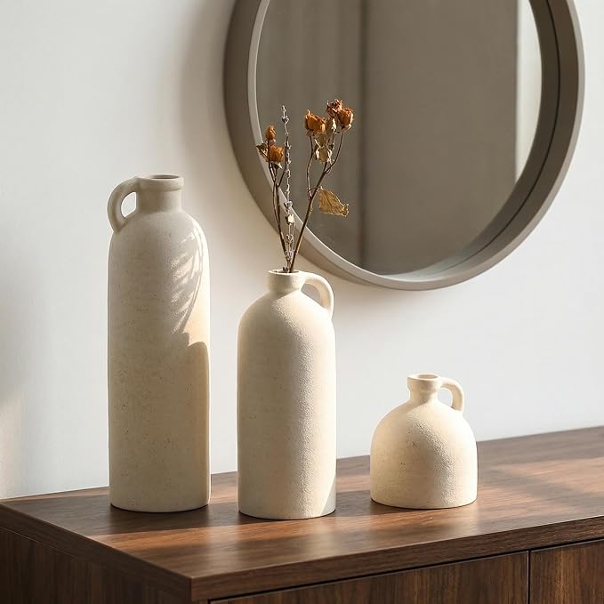 Flower Vase Set of 3, Ceramic Home Decor - Image 8
