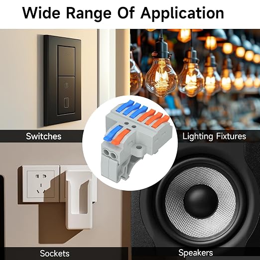 5Pcs Lever Wire Connectors, 2 in 6 Out, 4-2.5 mm² | 4-2.5 mm² Quick Wiring DIN - Image 8