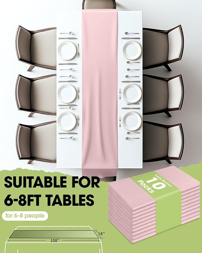 Pureegg Dusty Pink Plastic Table Runners - Image 5