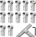 12 PCS 1-1/4" T Pipe Clamps, Heavy-Duty Galvanized Steel Connectors | Chain by Unknown