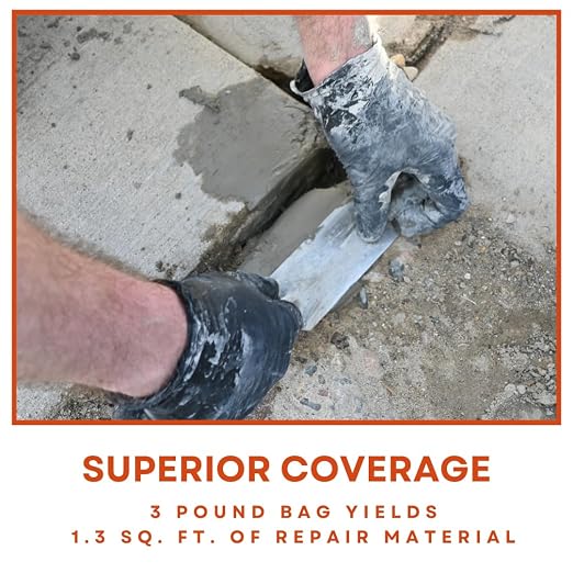 Rapid Patch Moldable Concrete Repair, 3 Pound Bag | Quick Fix Concrete Patch - Image 5
