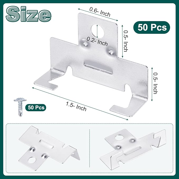 PATIKIL 50 Pcs Recessed Light Clips Downlight Housing C Clips, 304 Stainless - Image 2