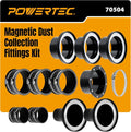 POWERTEC 4” & 2-1/2" Magnetic Dust Collection Fittings Complete Setup Kit by POWERTEC