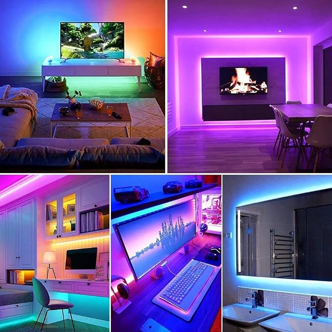 ZSLAIFU 5V RGB USB LED Light Strip, 3.28FT COB LED Strip Lights, RGB 5V LED - Image 5