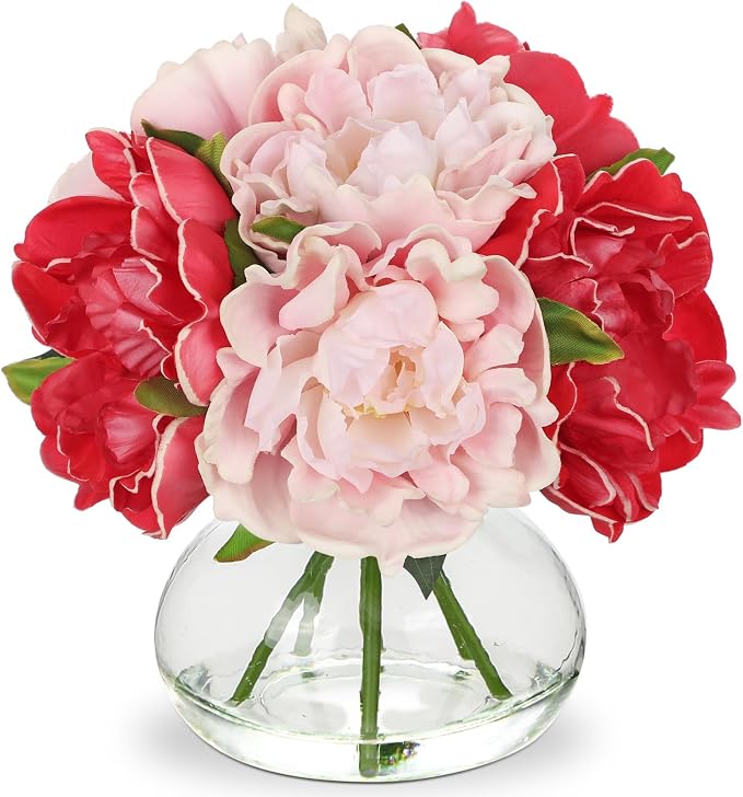 Hollyone Peonies Artificial Flowers by Hollyone