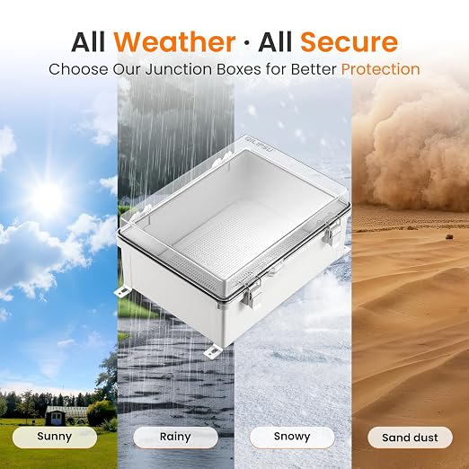 QILIPSU Outdoor WiFi Enclosure, 14.6"x10.6"x5.9" Waterproof Electrical Junction - Image 5
