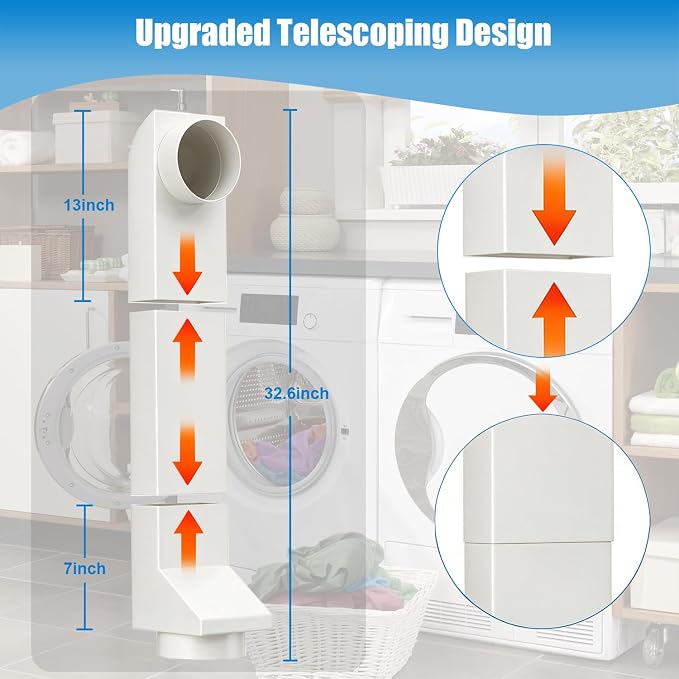 Upgraded UD48S 4 Inch Periscope Dryer Vent Kit, 17.7-29.5 Inch Adjustable - Image 4