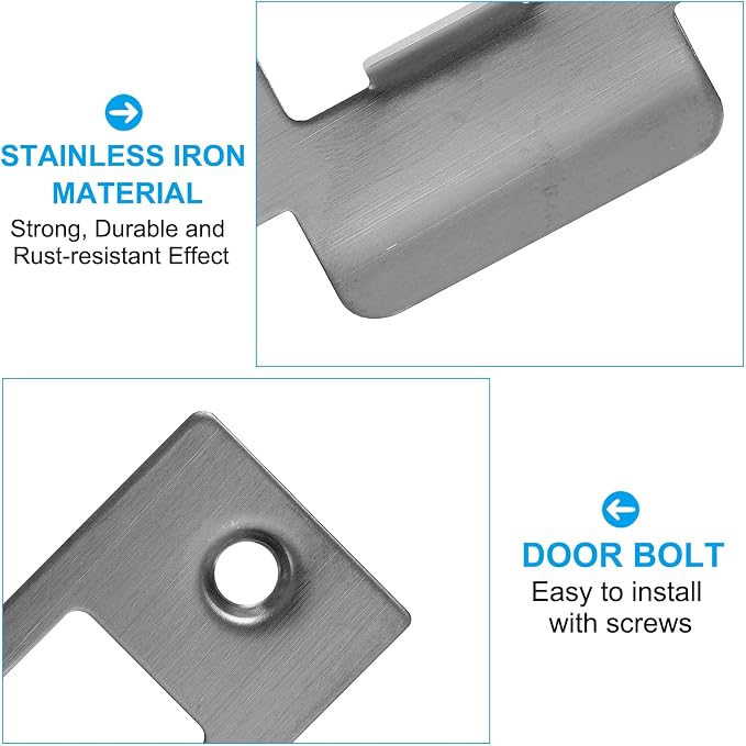 PATIKIL 2-3/4" Door Lock Strike Plate, Door Backplate - Image 3