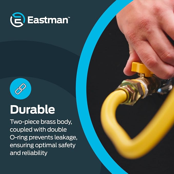 Eastman Straight Gas Brass Ball Valve, 3/4 in FIP x 3/4 in FIP, 1/4-Turn Handle - Image 5