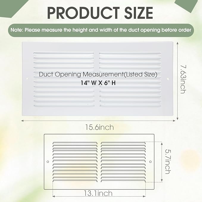 White 3 Pack Ceiling Vent Cover - Image 2