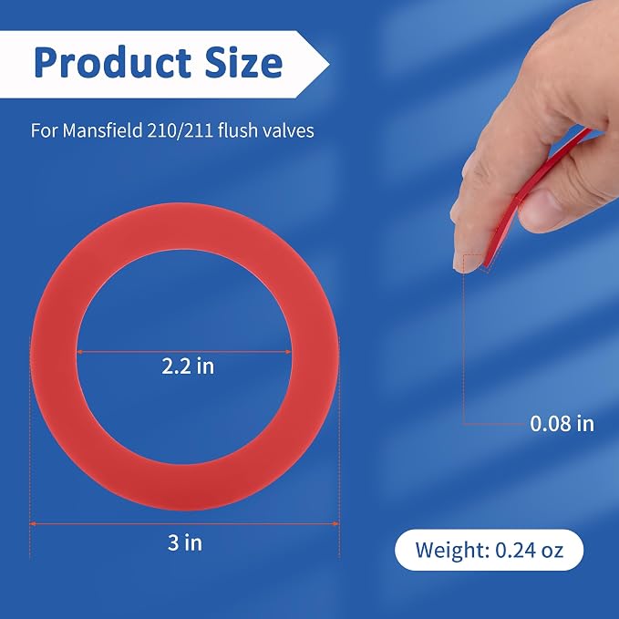 Flush Valve Seal for Mansfield 210/211 Flush Valve, Upgraded Silicone Material - Image 3