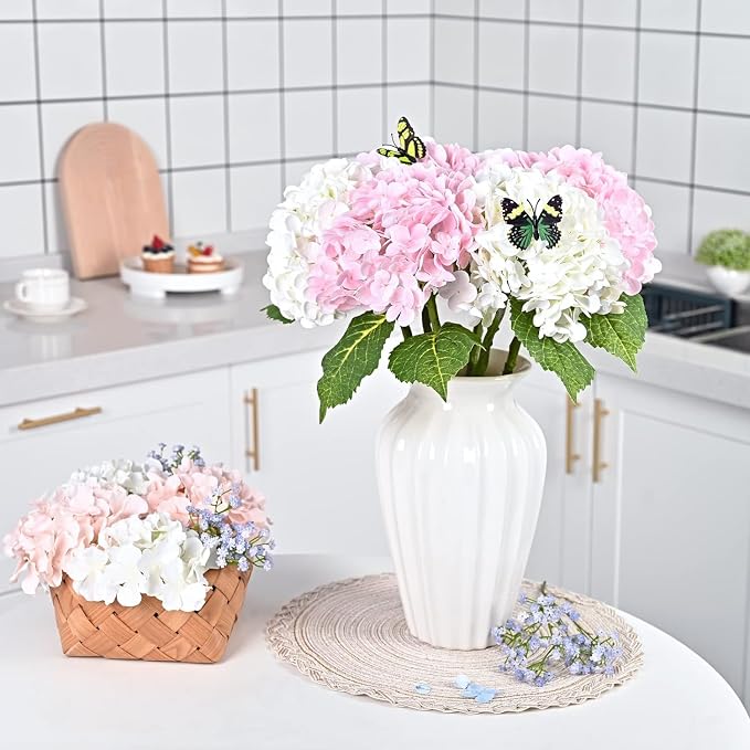 4Pcs Real Touch Hydrangea Artificial Flowers - Image 5