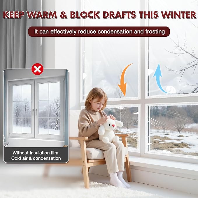 Window Insulation Kit, Fits up to 10 3' x 5' Windows - Image 3