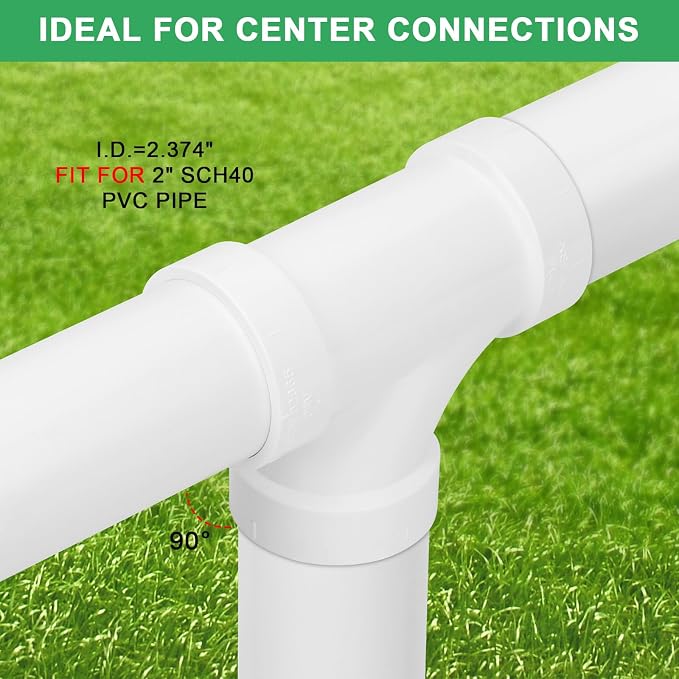 3Pack 2IN PVC DWV Sanitary Tee 3-Way PVC Pipe Fittings Adapter Furniture Build - Image 3