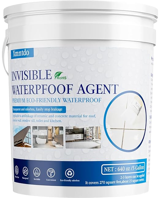 Transparent Waterproof Coating, 5 Gallon Clear Anti Leakage Sealant | Invisible by XmndtoWaterproofCoating