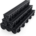 FAHKNS 6 Pack Trench Drain System, 5.9x5.1x39 Inch HDPE Drainage Trench by FAHKNS