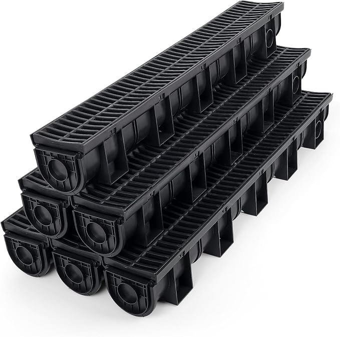 6 Pack Trench Drain System, Channel Drain by FAHKNS