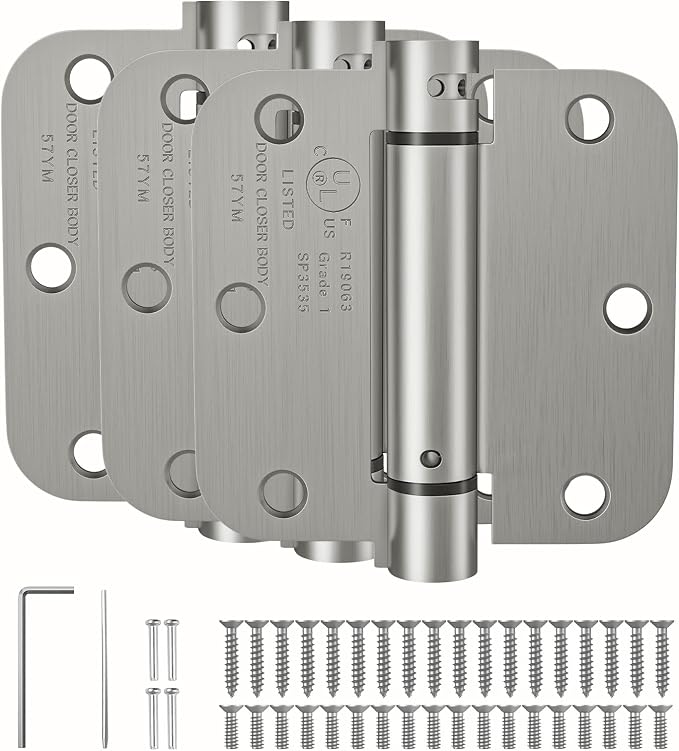 HOSOM 3 Pack Self Closing Door Hinges by HOSOM