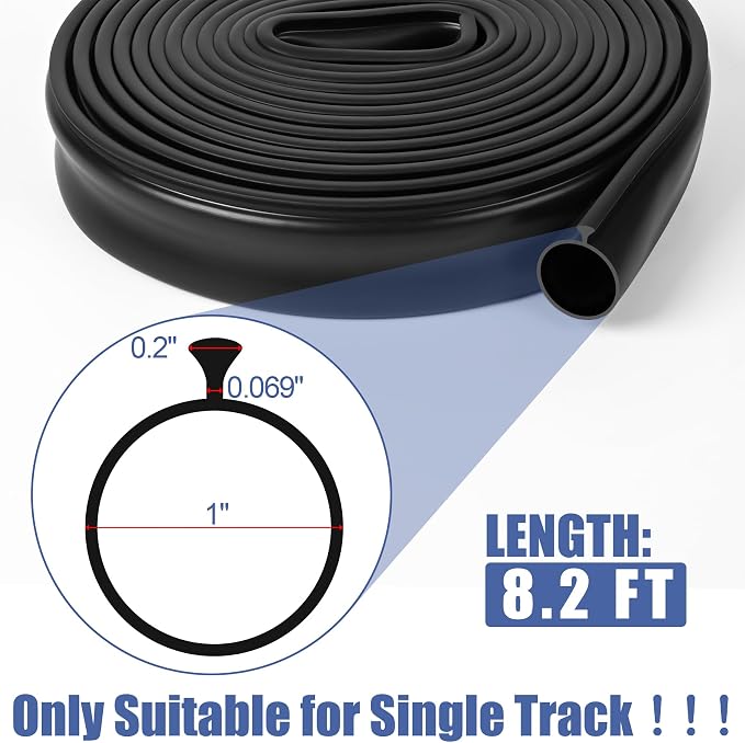 8.2FT Garage Door Seals Bottom Rubber, 0.2" Triangle Weather Stripping Seals - Image 4