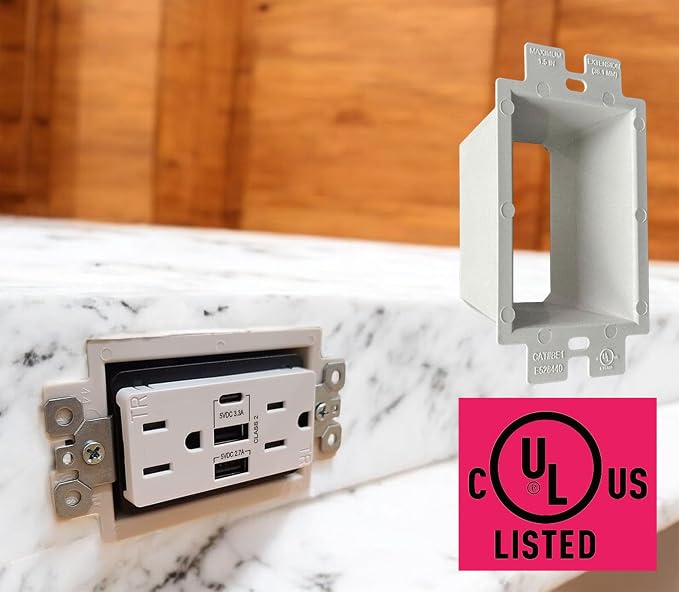 iMBAPrice IMBA-BE1 1-Gang Non-Metallic Electrical Power Outlet Box Extender - Image 4