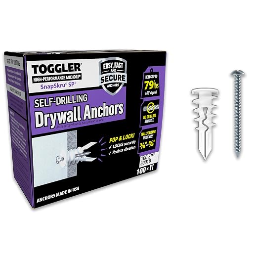 TOGGLER SnapSkru SP Drywall Anchors by TOGGLER