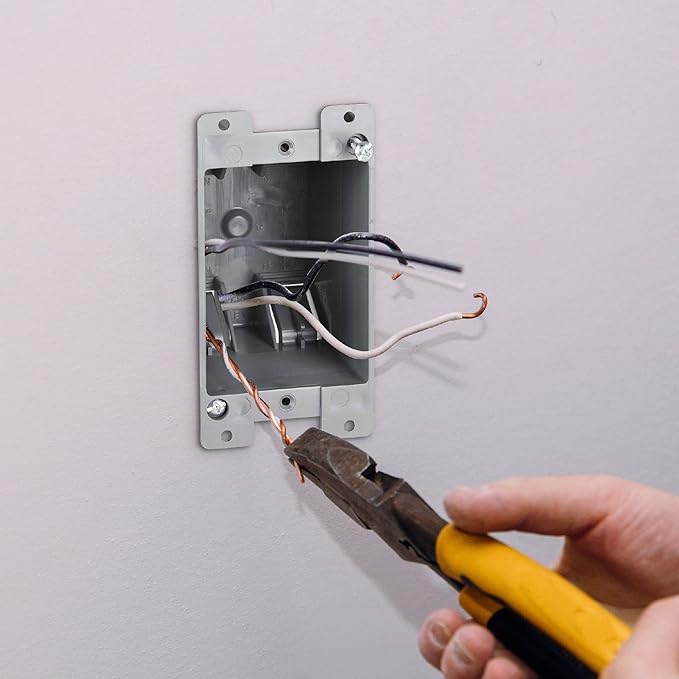 Newhouse Hardware 1-Gang PVC Old Work Electrical Outlet Box | 14 cu. in. - Image 6