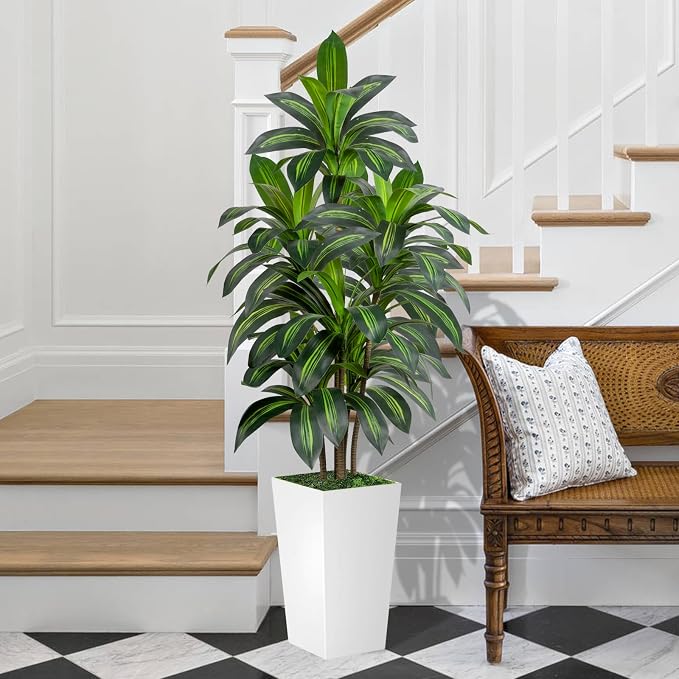VIVATREES Dracaena Tree 5FT Artificial, 60in Tall Faux Dracaena Tree - Image 3