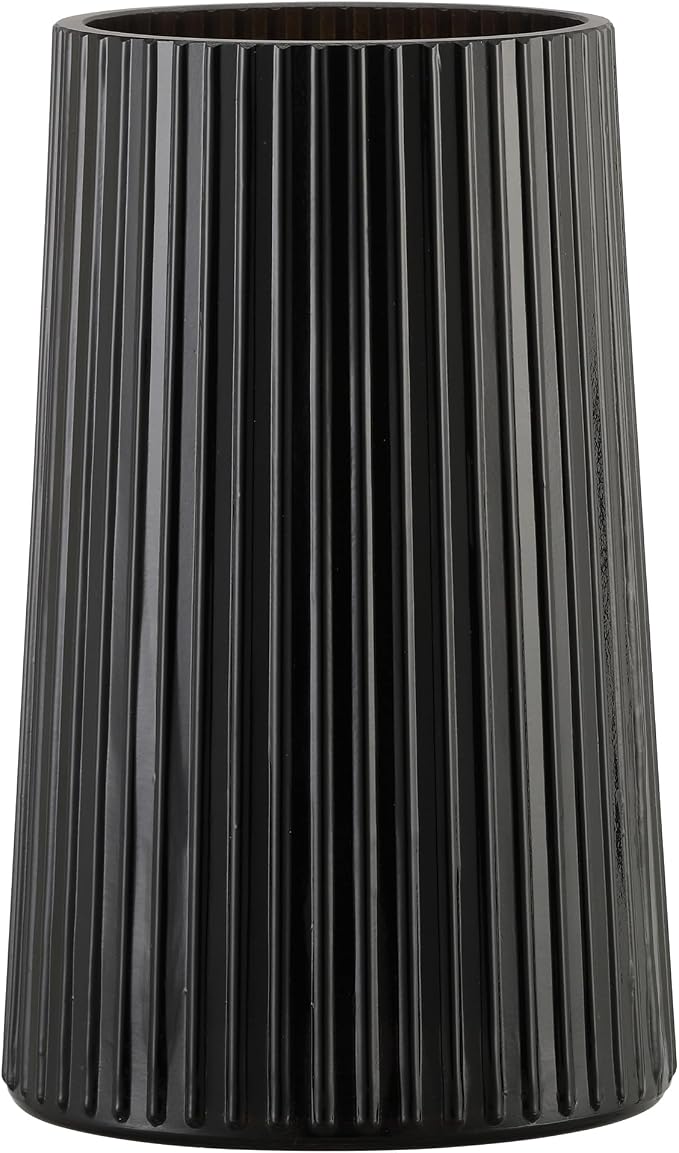 Black Glass Vase for Flower, Flower Vase for Bouquet, Modern Glass Vases by MARTAGE