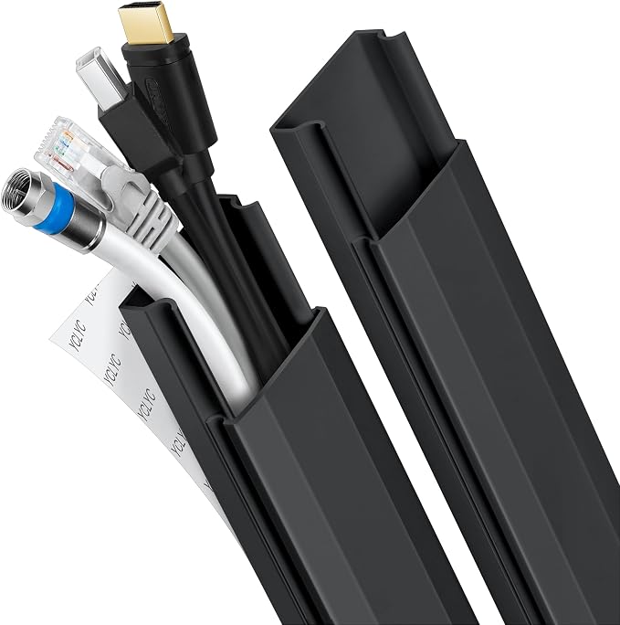 PVC Cord Hider Cable Management Wall, 62.8in TV Cable Hider | Paintable Cable by YCLYC