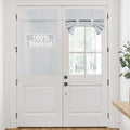 RYB HOME 100% Blackout Short French Door Linen Curtain by RYBHOME