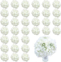AVIVIHO 65pcs White Flowers Hydrangea Artificial Flowers Bulk Ivory White Fake by Aviviho