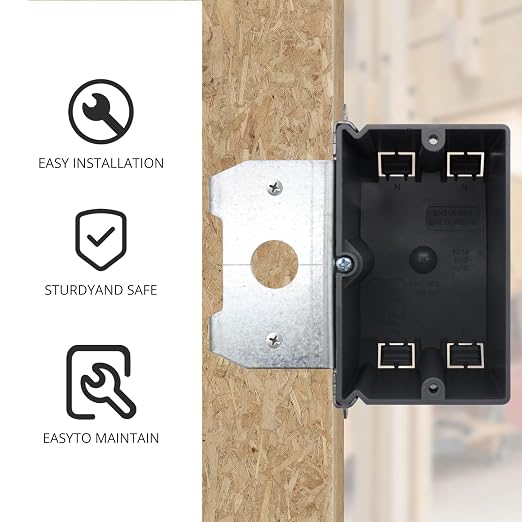 1-Gang Adjustable PVC Electrical Box, 21 Cu in, ETL Listed - Image 4