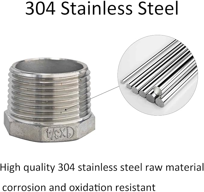 304 Stainless Steel Reducer Hex Bushing - Image 3