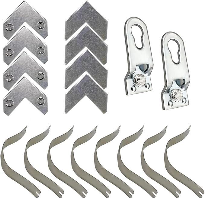 18PCS Silver Metal Photo Frame Hardware Accessories L Shaped Angle Bracket Flat - Image 2