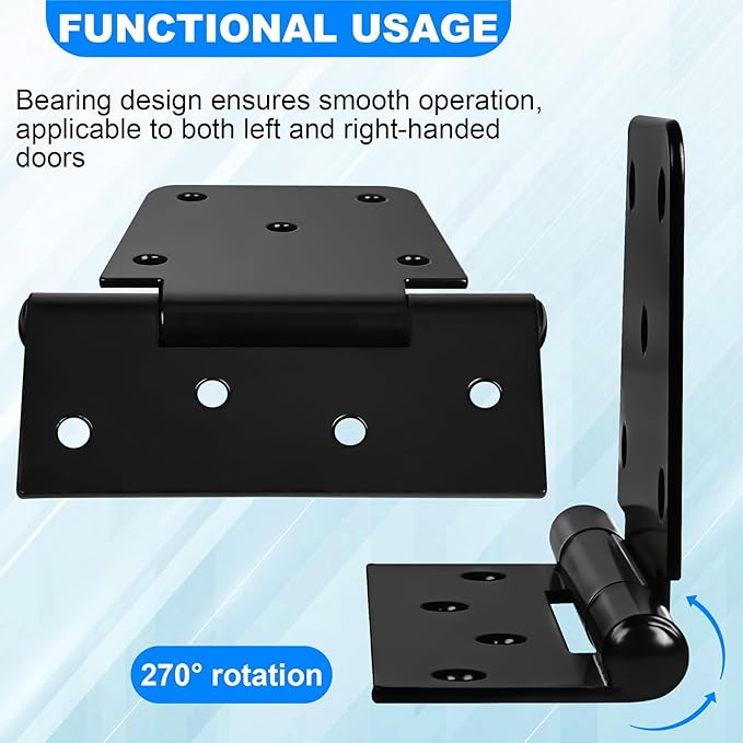 Heavy Duty Gate Hinges 3.5 inch 4 Pack Extra Thick Industrial T Hinges Barn - Image 4