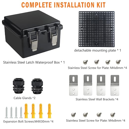 Electrical Junction Box, IP67 Waterproof Outdoor Box ABS Plastic Enclosure - Image 7