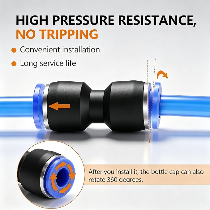 mankk 81PCS Quick Connect Air Hose Fittings Kit 1/8, 1/2 inch | Push to connect - Image 3