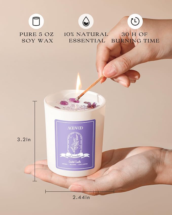 AOOVOO Lavender Scented Candles - Image 2
