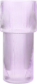 Purple Glass Vase, 12 Inches Tall Vase by YANWE