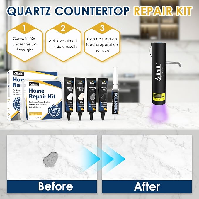 Quartz Countertop Repair Kit, Granite & Marble Repair Kit - Image 4