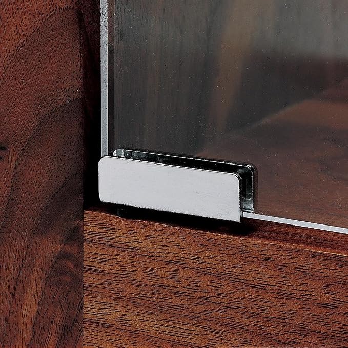 Glass Door Pivot Hinge, Polished Brass Pair - Image 4