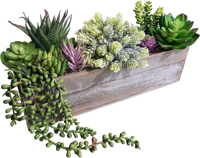 Winlyn Artificial Succulent Arrangement 14" Assorted Faux Succulents Plants in by Winlyn